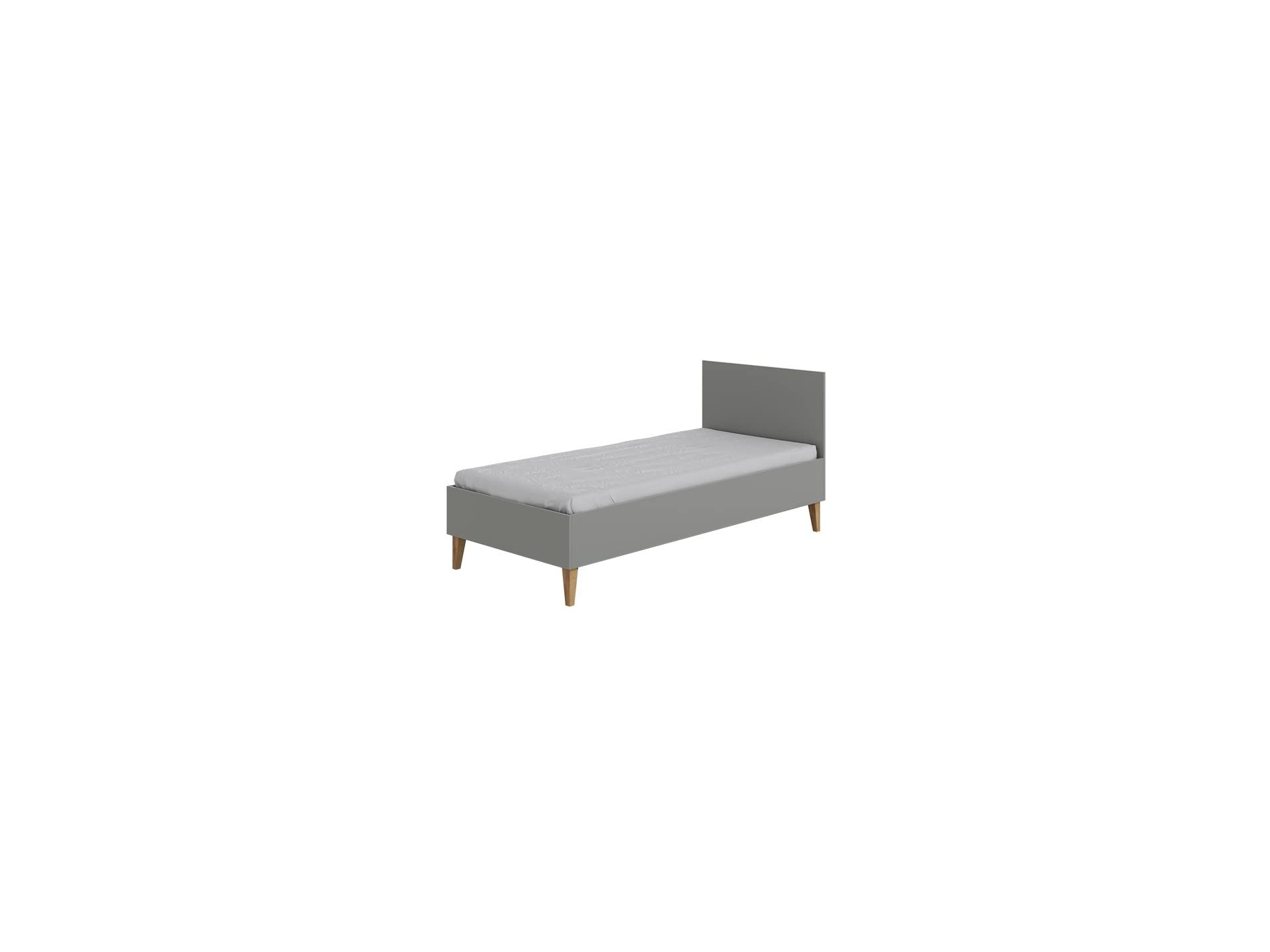 Générique Habitación completa para niños: armario de 2 puertas + cama de 80 x 180 cm con somier/colchón+cómoda 3 cajones + mesita de noche; color gris