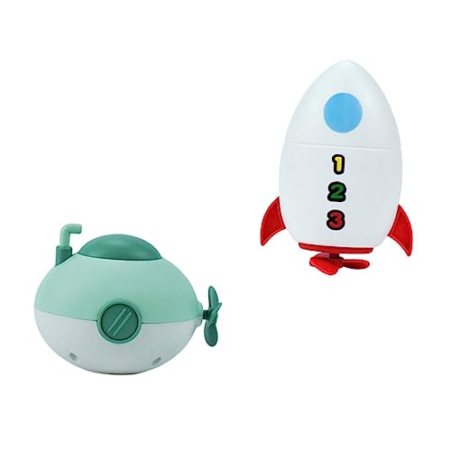 Abaodam 2 Piezas Juguetes de Agua Games Toys Funny Games casa de banho Accesorios Accesorio baño artículos de baño para Juguete de baño Juguete de Cuerda el plastico