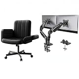 HUANUO Criss Cross Chair and FlowLift™ Dual Monitor Stand