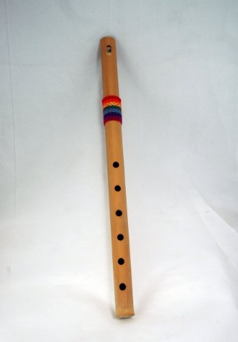 Natural Bamboo Flute With Color Band 14 Natural Bamboo Flute With Color Band 14