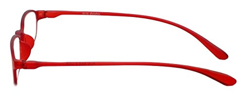 Calabria 718 Flexie Oval Reading Glasses +3.25 Red Men/Women Bendable One Power Readers Flexible Durable Tr90 Frame #TOP2