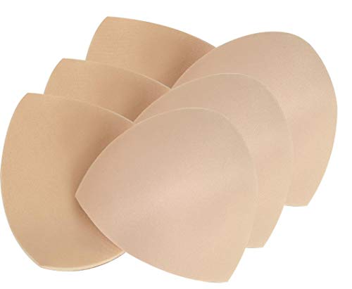 Image of Bra Pad Inserts 3 Pairs, Bra Pads Replacement Inserts Liner Padded for Sports Bra Cup for Women's Push Up Bra Inserts