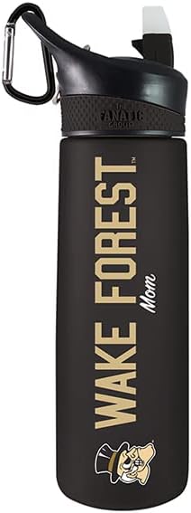 The Fanatic Group Wake Forest University Mom 24 oz Frosted Sport Bottle - Black