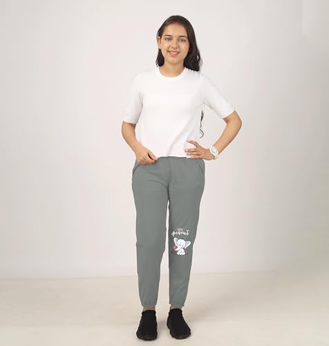 Image of SHODOX Girls Cotton Blend Printed Regular fit Track Pants (Pack of 3)