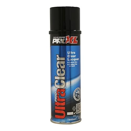 UltraClear Gloss Lacquer Spray, 500ml, Clear Professional Finish, Fast-Drying Aerosol for Multiple Surfaces - ProXL