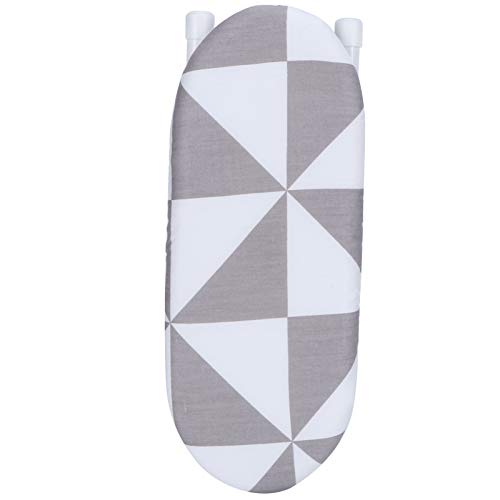 Estink Ironing Board, Mini Foldable Space Saving Sleeve Cuffs Collars Ironing Board Table Top Board with Removable and Washable Cover for Home Travel Use, 10.2x4.3x3.1in(Fashion Square Grid)