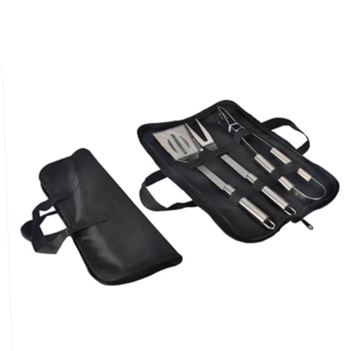 Set 3 piezas Utensilios BBQ Acero con bolsa de transporte miniatura 6