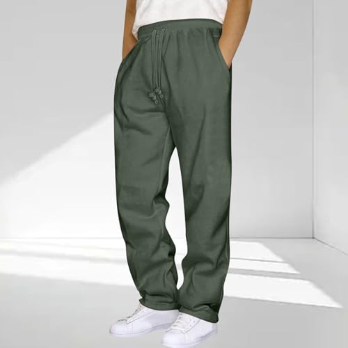 Sweatpants for Men Big and Tall Casual Drawsting Workout Hiking Pants Men Straight Fleece Sweat Pants with Pockets2