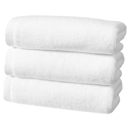 Serviettes coton absorbantes (lot de 3) blanc multi usages pour la maison - 2