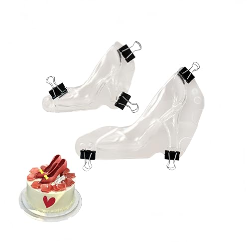 2 Pcs High Heel Shoe Fondant Cake Mould 3D Chocolate Sugar Mold for Baking Diy Tool