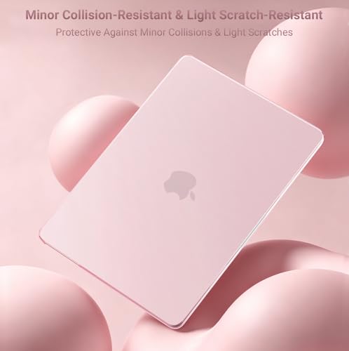 Image of MOSISO Compatible with MacBook Pro 14 inch Case 2025 2024 2023 2022 2021 M5 M4 M3 M2 M1 A3434 A3112 A3185 A3401 A2918 A2992 A2779 A2442, Hard Shell&Keyboard Cover&Screen Film&Pouch,Rose Quartz