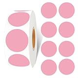 Starboling 800Pcs 1inch Light Pink Round Color Coding,Dot Stickers Labels,Can Writing for Office,Student Classroom and Other Scenarios