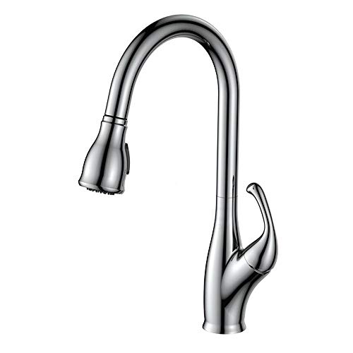 Robinetterie de cuisine avec douchette rétractable pour évier difficile d'accès - 5