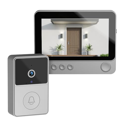 ORLOV Wireless Video Doorbell with 4.3" LCD Display Screen |...