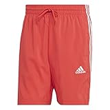 adidas alphaskin short rot Seitentaschen Adidas, Aeroready Essentials Chelsea 3-Stripes, Kurze Hose, Leuchtend Rot/Weiß, M, Mann
