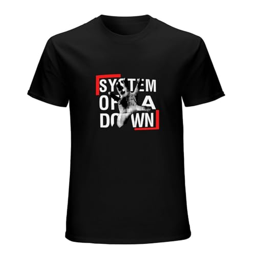 SOAD System Band Down Pullover Short Sleeve T-Shirt for Men Black M SOAD System Band Down Pullover Short Sleeve T-Shirt for Men Black M