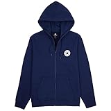  Converse Sweatshirt mit Kapuze und Reißverschluss Go-To Chuck Taylor Patch blau Code 10024508-A03, blau, XXS
