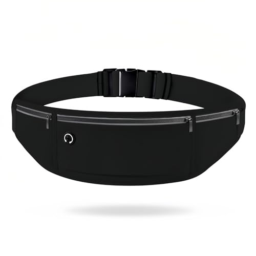 Arvoni Ceinture Running, Ceinture Course a Pied avec 3 Poches Séparées, Sac Banane de Sport Étanche Réglable, Sac Course à Pied, Sport, Fitness, Jogging, Femmes et Hommes, Support de Téléphone 7.5"