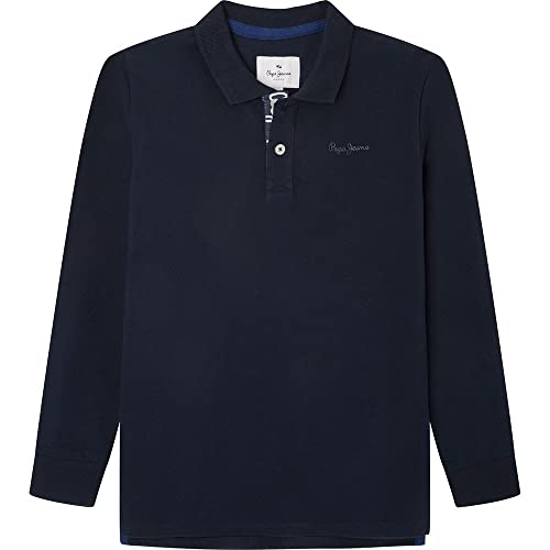 Pepe Jeans Thor Ls Polo, Bleu (Dulwich), 14 Years Garçon
