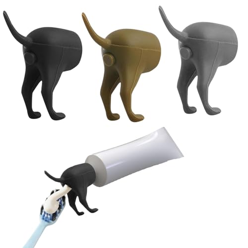 3 piezas de pasta de dientes para excremento de perro, decoración de pasta de dientes para excremento, decoración de pasta de dientes para perros, dispensador de pasta de dientes para excremento de