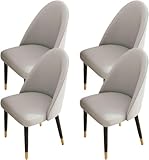 FYNNDM Moderne Esszimmerstühle aus Kunstleder, 4er-Set mit gepolsterter Sitzfläche und Metallbeinen, stilvolle Möbel für Wohnzimmer, Esszimmer und Küche