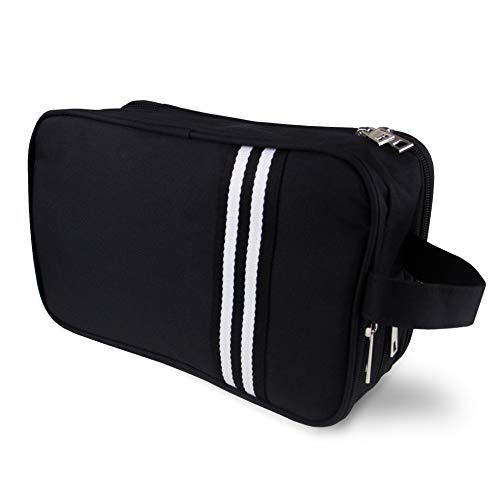 Travel Toiletry Bag Alpiriral Travel Organizer for Women or Men Small Nylon Bathroom and Shower Organizer for Short Trip in Black