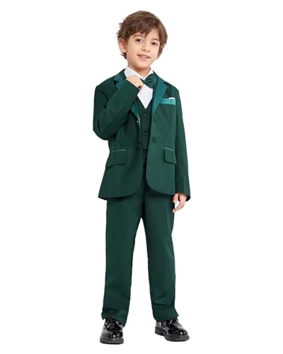 LOLANTA Costume de garçon d'honneur, Bal de mariage pour garçon - Vert, Taille 150 (11-12 ans)