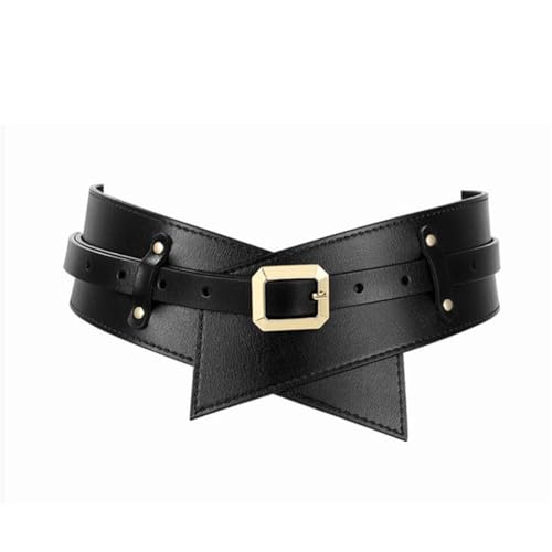 Women's Waistband Wide Belt PU Shaping Golden Small Square Buckle Outer Wear Accessories Decoration2