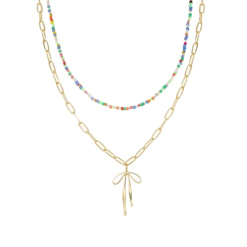 Collier ras du cou nœud doré pendentif plage et breloque côtière