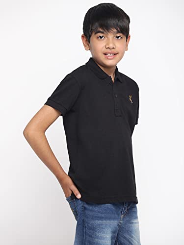 Image of Li'l Tomatoes Boys Pique Cotton Polo T-Shirt | Classic Collar & Button Placket | Soft & Breathable Summer Wear | Casual Comfort | 3-16 Years