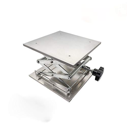 FamYun 8" x 8" 200mm Stainless Steel Lab Jack Scissor Stand Platform