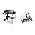 Blackstone 28 inch Outdoor Flat Top Gas Grill Griddle Station - 2-burner - Propane Fueled - Restaurant Grade - Professional Quality with Griddle Tool Kit