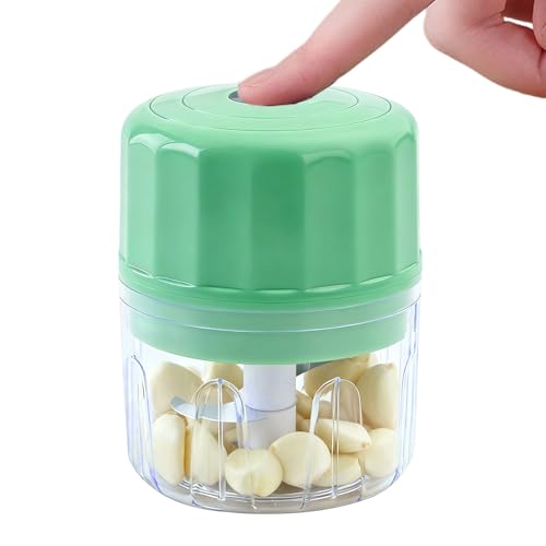 Giwuence Hachoir À Ail Électrique | Découpeur de Gingembre sans Fil - Petit Hachoir Rechargeable Par USB | pour Ail, Gingembre, Piment, Oignon, Noix,...