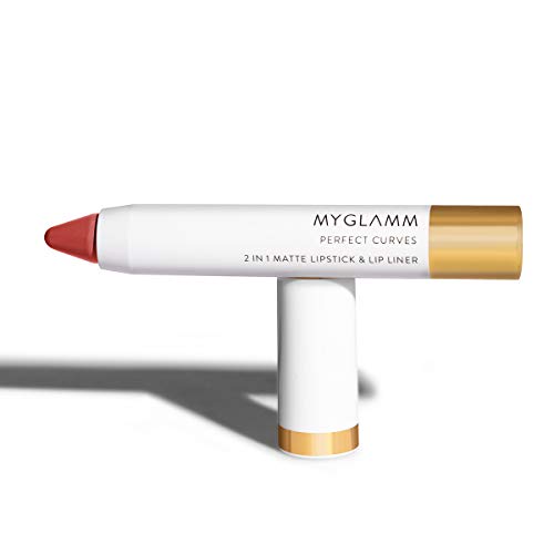 Image of MyGlamm Perfect Curves Matte Lip Crayon (Spice It Up), 4.54 g - PETA Approved & Vegan