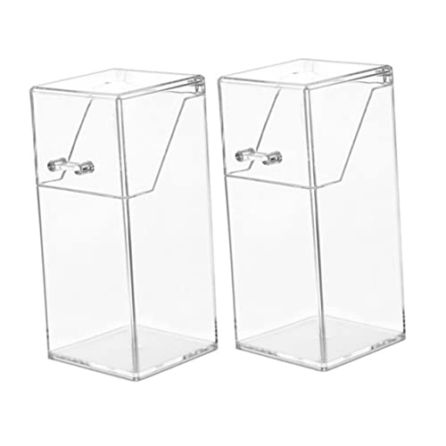 Beatifufu 2個入り ボックス 収納ボックス 蓋付きの収納箱 ジュエリー収納オーガナイザー マーカーオーガナイザー 保存容器 蓋付き容器 クリアリップグロス 収納ケース 収納ビン アクリル