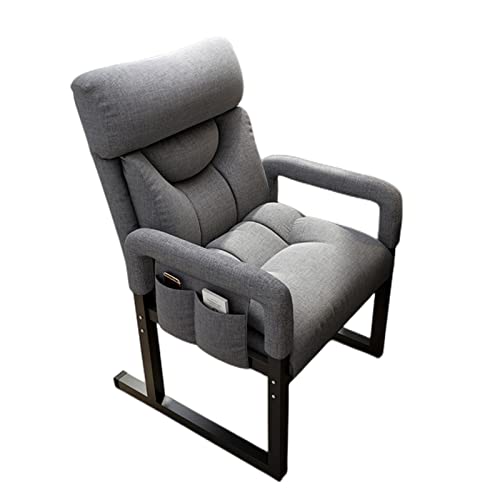 Moderna silla reclinable ajustable con asiento acolchado suave para sala de estar, dormitorio, teatro, cómodo sillón para muebles del hogar, color gris grueso