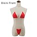 SHERRYLO Micro Thong Bikini Clear Straps Cheeky Brazilian Thongs Bikinis Swimsuit for Women Sexy No Tan Line String Bathing Suit