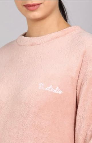 Image of Women's Winter Nightsuit, Thermal Fleece Pyjama Set