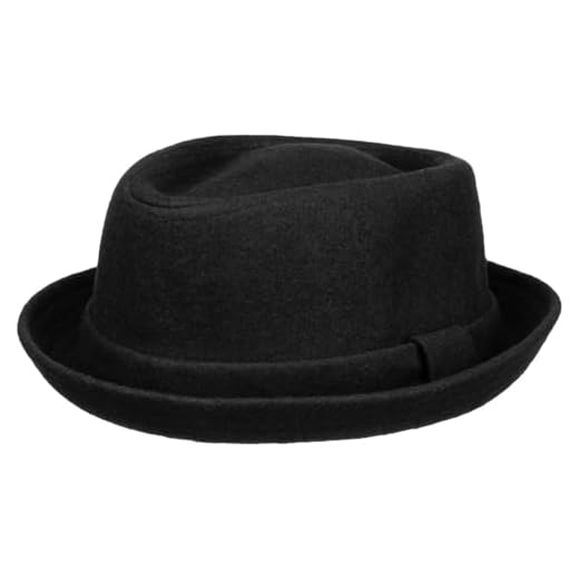 Lipodo Chapeau en Laine Diamond Crown Femme/Homme - pour l'hiver Fedora Tissu avec Doublure, Doublure Hiver Automne-Hiver - M (56-57 cm) Noir