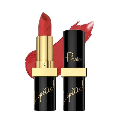 ZUK High Pigmented Matte Lipstick, Long Lasting Velvet Lipstick for Women, Fuller-Looking Lips, Full Coverage Lip Stick, Color Sensational Lip Makeup, Cruelty-Free and Vegan, 0.12oz