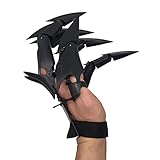 Bavokon Halloween Articulating Fingers Decoration Flexible Articulating Finger Extensions,Scary Cosplay Accessories,Finger Extension Witch Ghost Gloves Claws Extender Wearable Skeleton Bone Claw Hand
