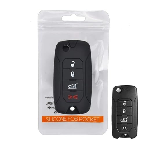Coque de télécommande en silicone Jeep Renegade housse de protection flexible 4 boutons - 5