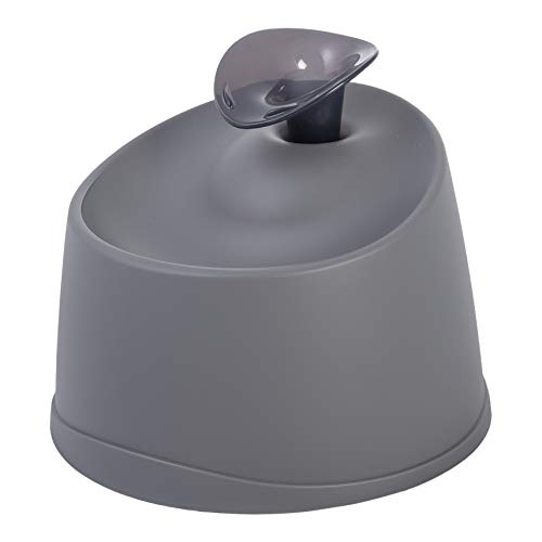 Iris Ohyama, Fontana d'acqua da interno con capacità 1.2 Lacqua perfettamente depurata, filtro al carbone incluso per cane e gatto - Pet Water Fountain PWF-200, Grigio