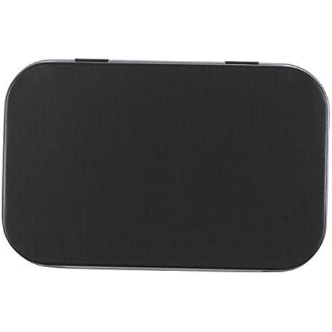 LQNB 95x60x21mm Black Tin Box Black Metal Box With Matte Candy Box Small Box Cover