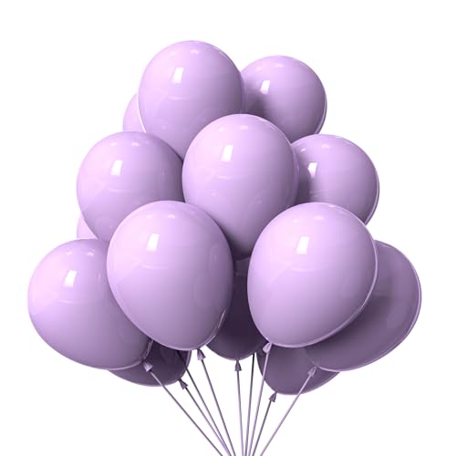 Image of KBZVNAF Pastel Purple Latex Party Balloons 50 Pack 12 inch