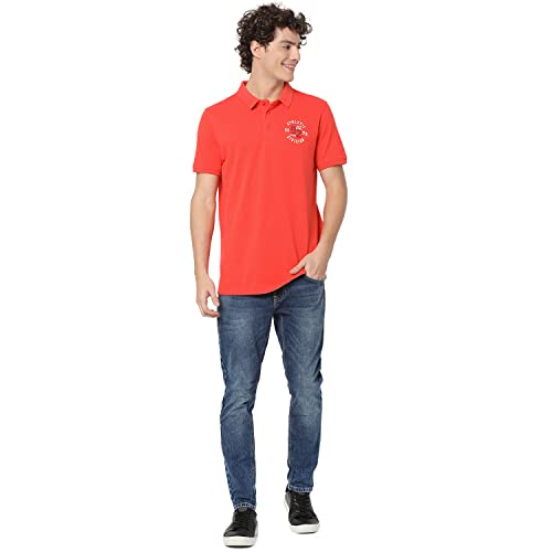 Image of Spykar Men's Cotton Solid Slim Fit T-Shirt