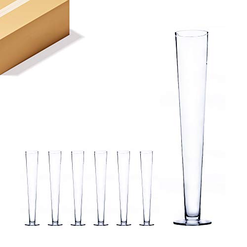WGV Trumpet Glass Vase Bulk, Open 4