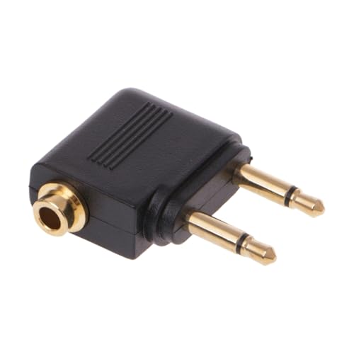 Airplane Headphone Adapter – duall Audio Jack, universall Plug | Travel-Friendly Aviation Headphone Connector, Compact & Durable Earbud Splitter for In-Flight Movies, Car & Home Audio Systems