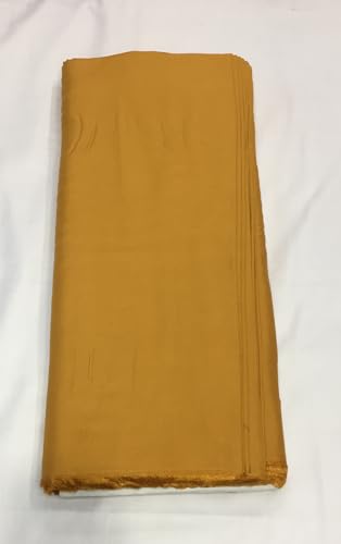 Image of BKRKJ Women's Rayon Cotton Unstitched Fabric by Meter for Sewing Suit Salwar Chudidar Patiyala Kurti Shirt Kameez Blouse Kurta Pyjama (Mustard, 1.5 Meter)