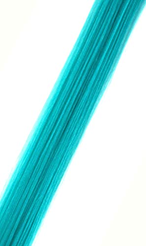Image of Reusable Coloured Hair Streaks Extensions For Women Hair Coloured Hair Extension For Girls Set of 2 Pcs (Dark Sea Green)